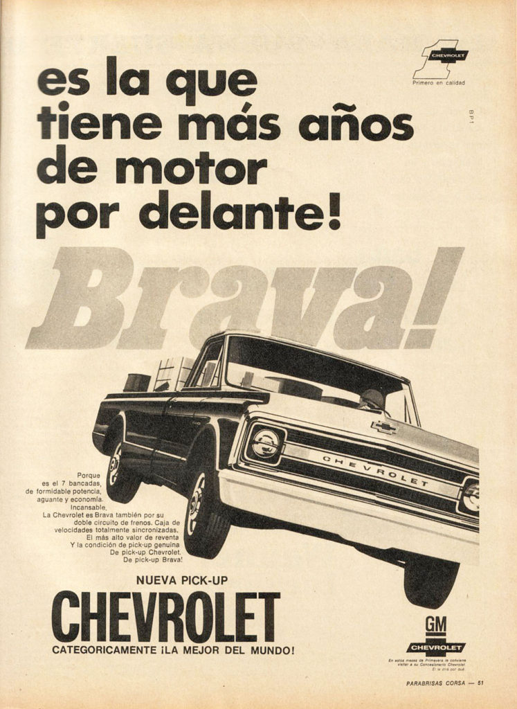 publicidad antigua chevrolet